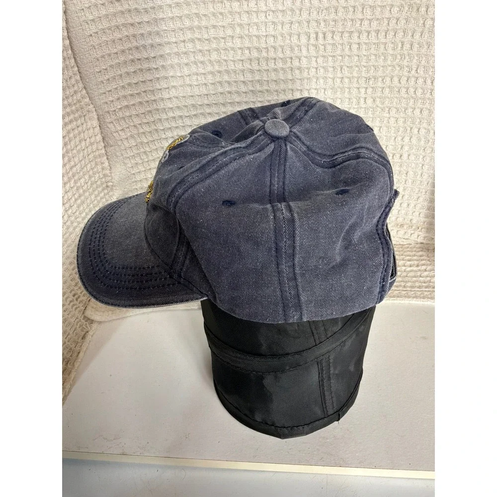 Nautical Mens Unbranded Anchor Embroidered Baseball Cap OSFM Navy Blue